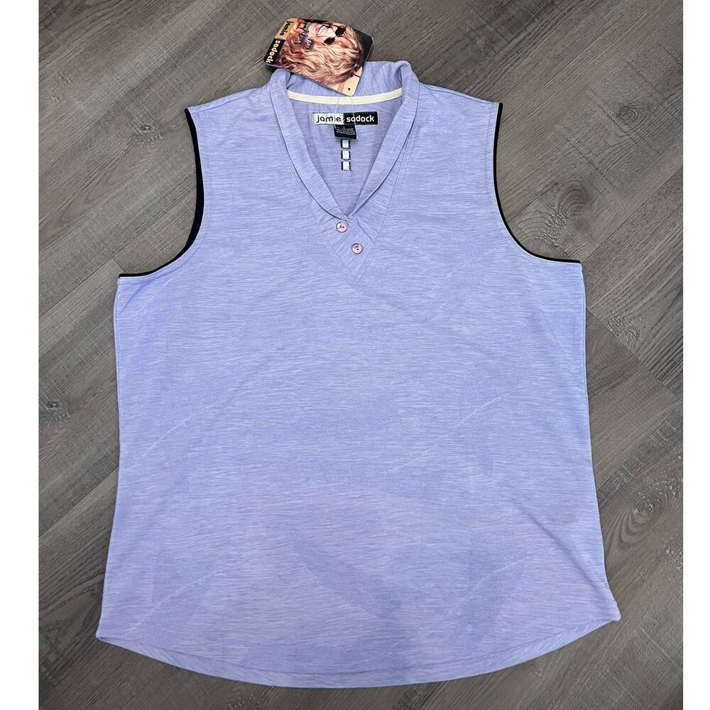 NWT Vtg Jamie Sadock Sleeveless V-neck Golf Top
